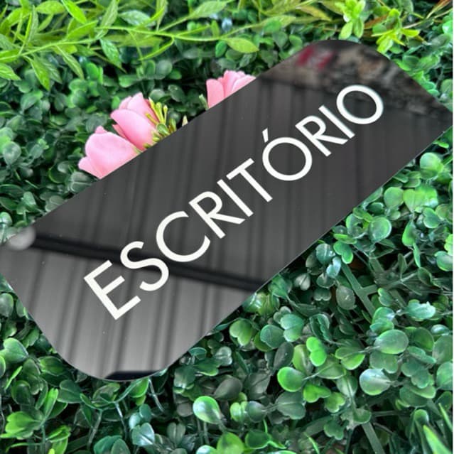 Placa Escritório em Acrílico Plaquinha de Sinalização Porta premium luxo