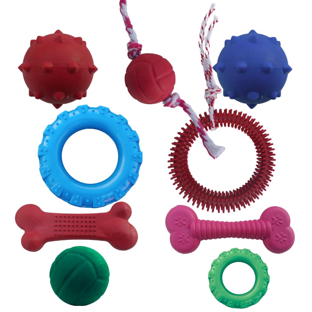 Kit 5 Brinquedos Pet para Cachorros de Pequeno Porte Ossinhos Bolinhas Pet
