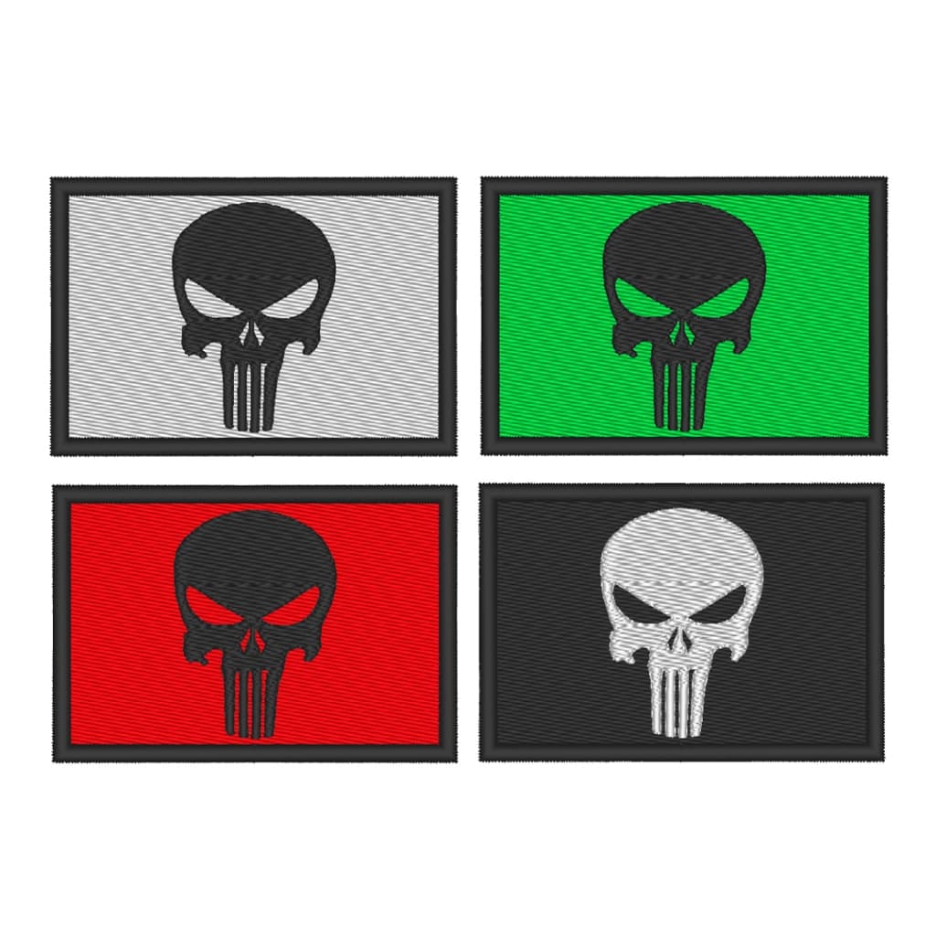 Patch Aplique Bordado Bandeira Justiceiro Cores Termocolante ou Velcro Farda Uniforme Kimono