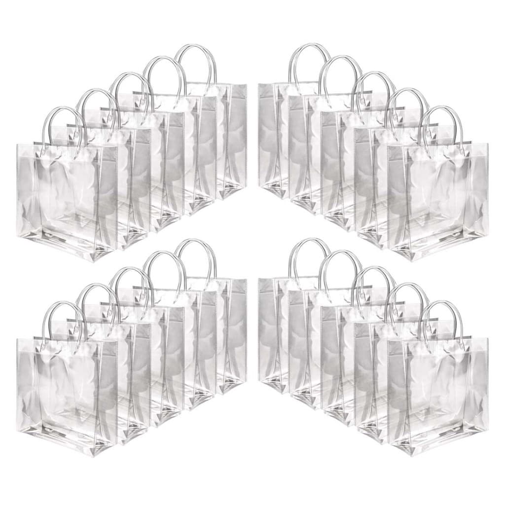 28 x 28 cm, 20 peças Sacos plásticos transparentes para embalagem de doces Sacos para presente de biscoito reutilizáveis