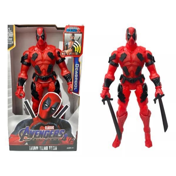 Boneco Deadpool Vingadores Articulado Luz Som 30 Cm promoção semanal