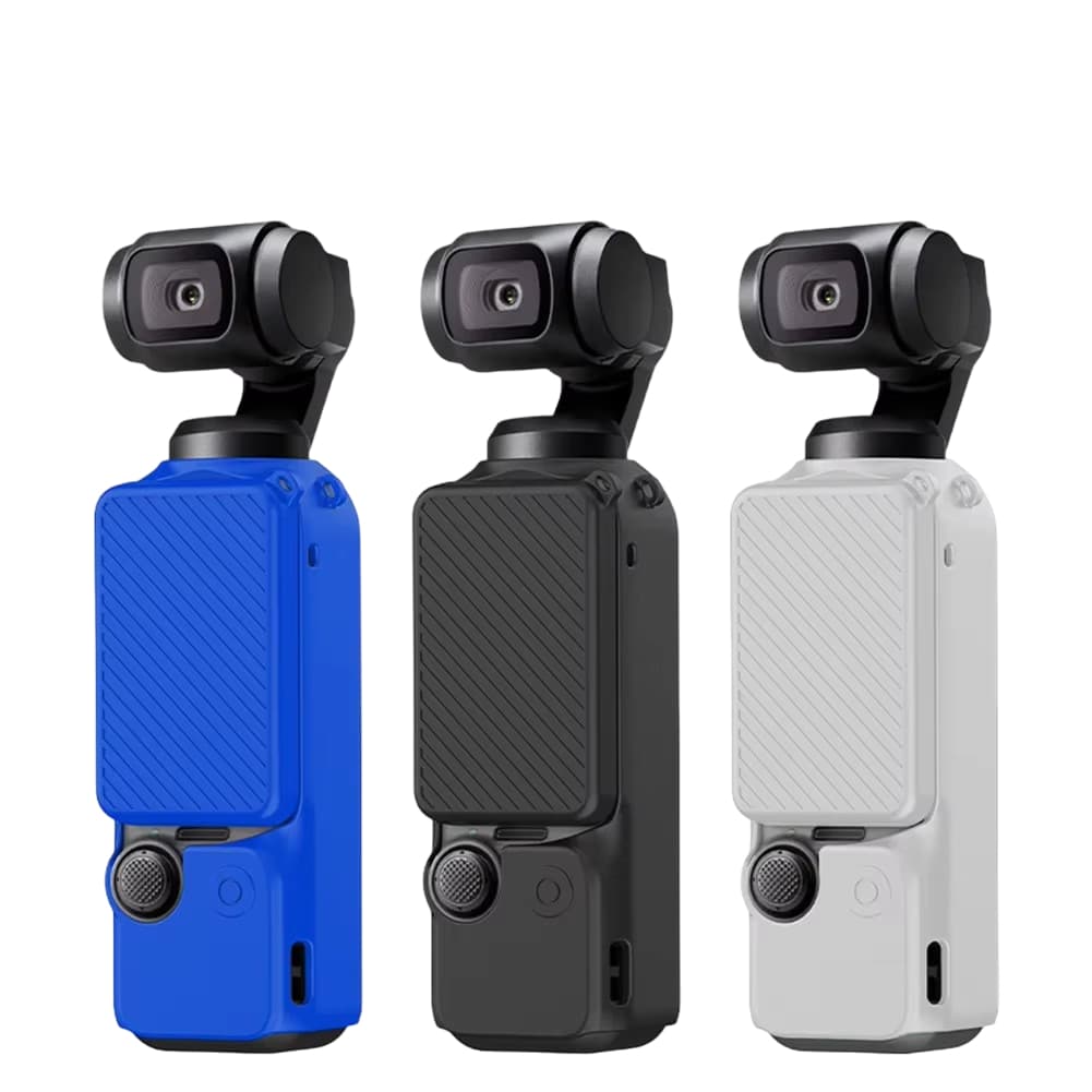 Capa Protetora Case De Silicone Para Dji Osmo Pocket 3 Acessório Proteção Maleável Lavável Preto Azul Branco