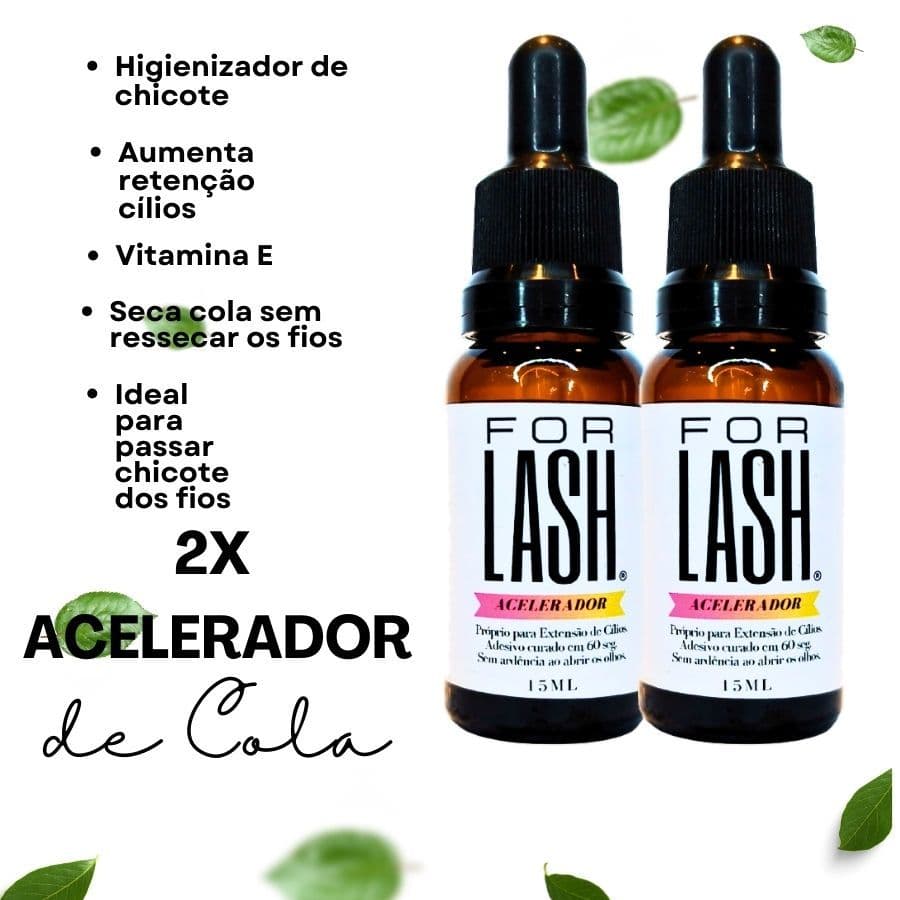 Acelerador para cola de extensão de cílios FORLASH (2 unidades).