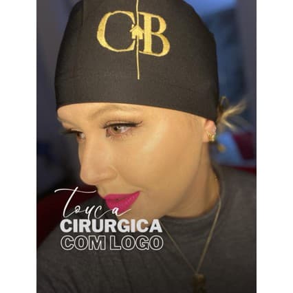 Touca cirúrgica com bordado da sua logo