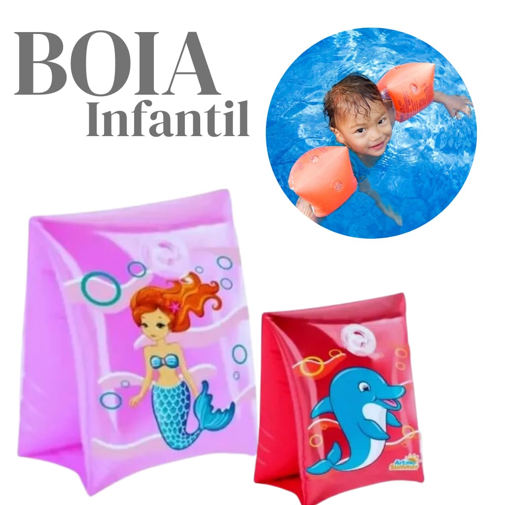 Par de Boia Infantil Inflável de Braço 15 a 30kg Piscina