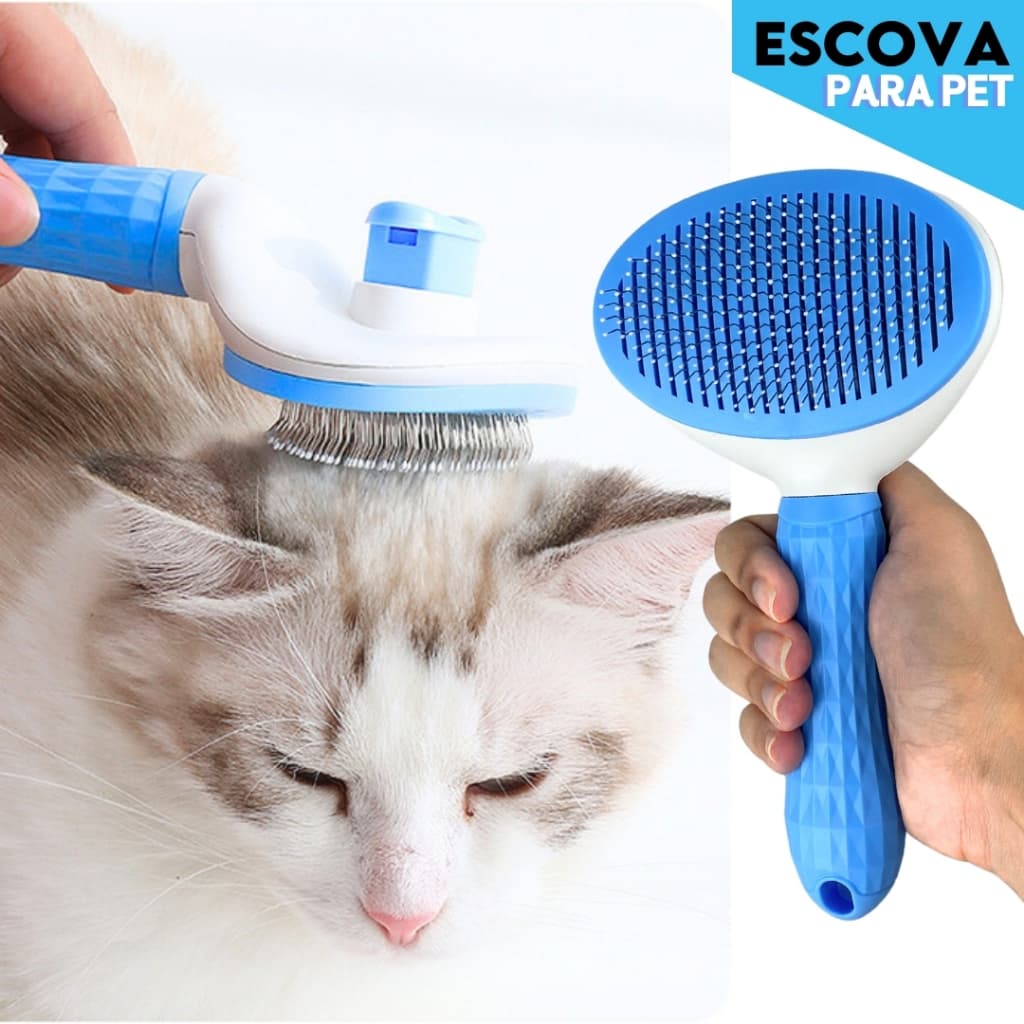 Escova Removedora Rasqueadeira Tira Pelos Mortos - Pet, Animais, Gato - Aero