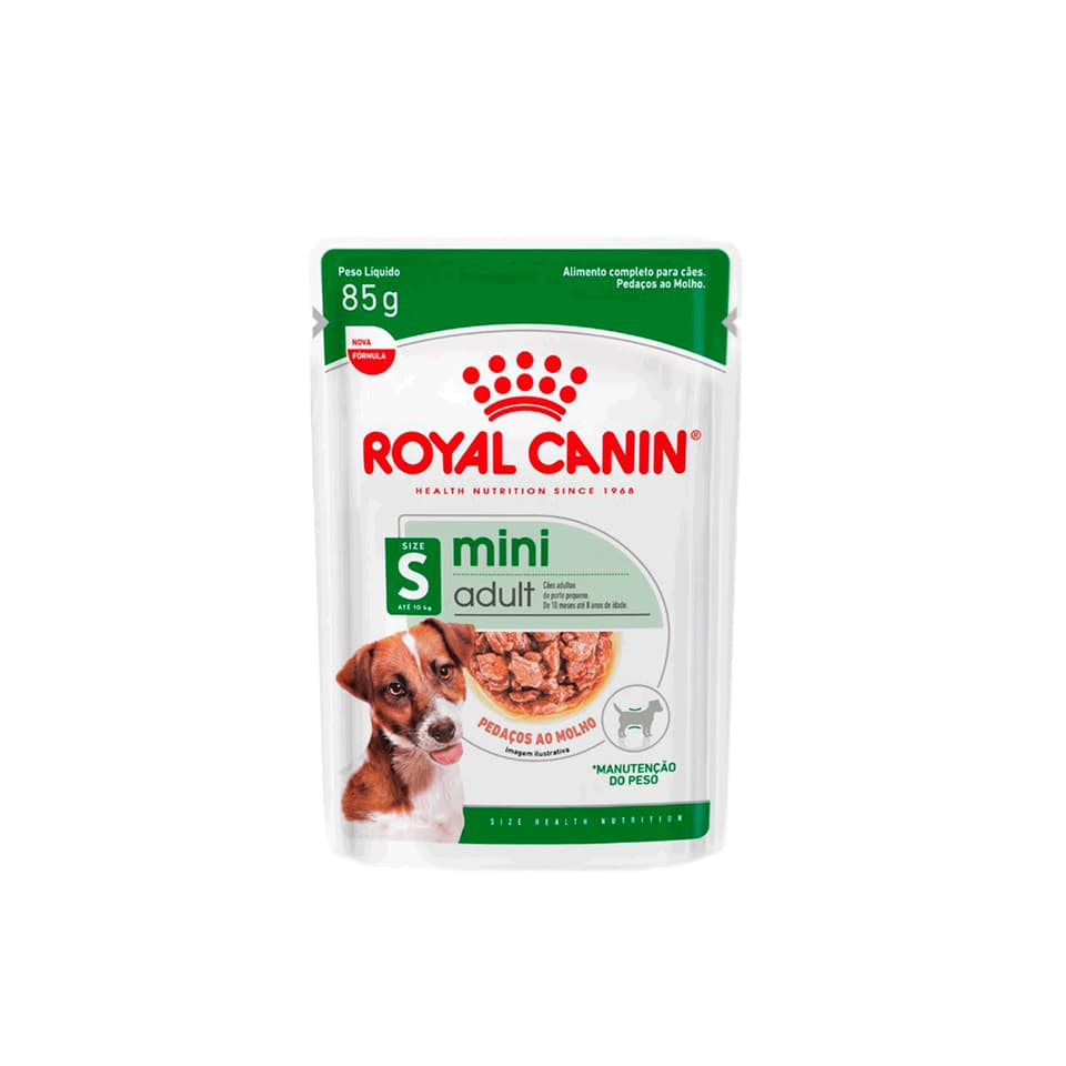 Ração Úmida Royal Canin Cães Adultos Pequenos Mini Sachê 85g