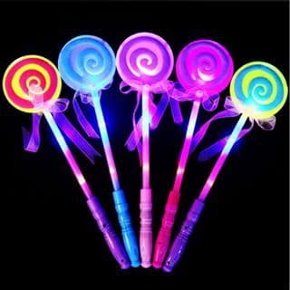 Pirulito Magico de Brinquedo Varinha de Led Com Laço - H811