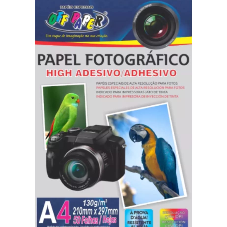Papel Fotografico Adesivo A4 130g