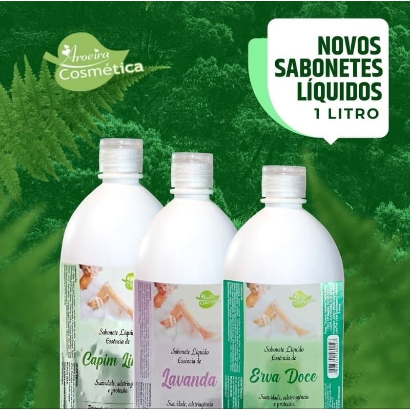 sabonete líquido de aroeira 1L