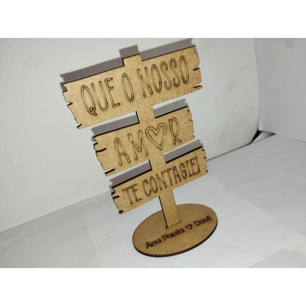 Centro de mesa personalizado casamento/noivado 15cm