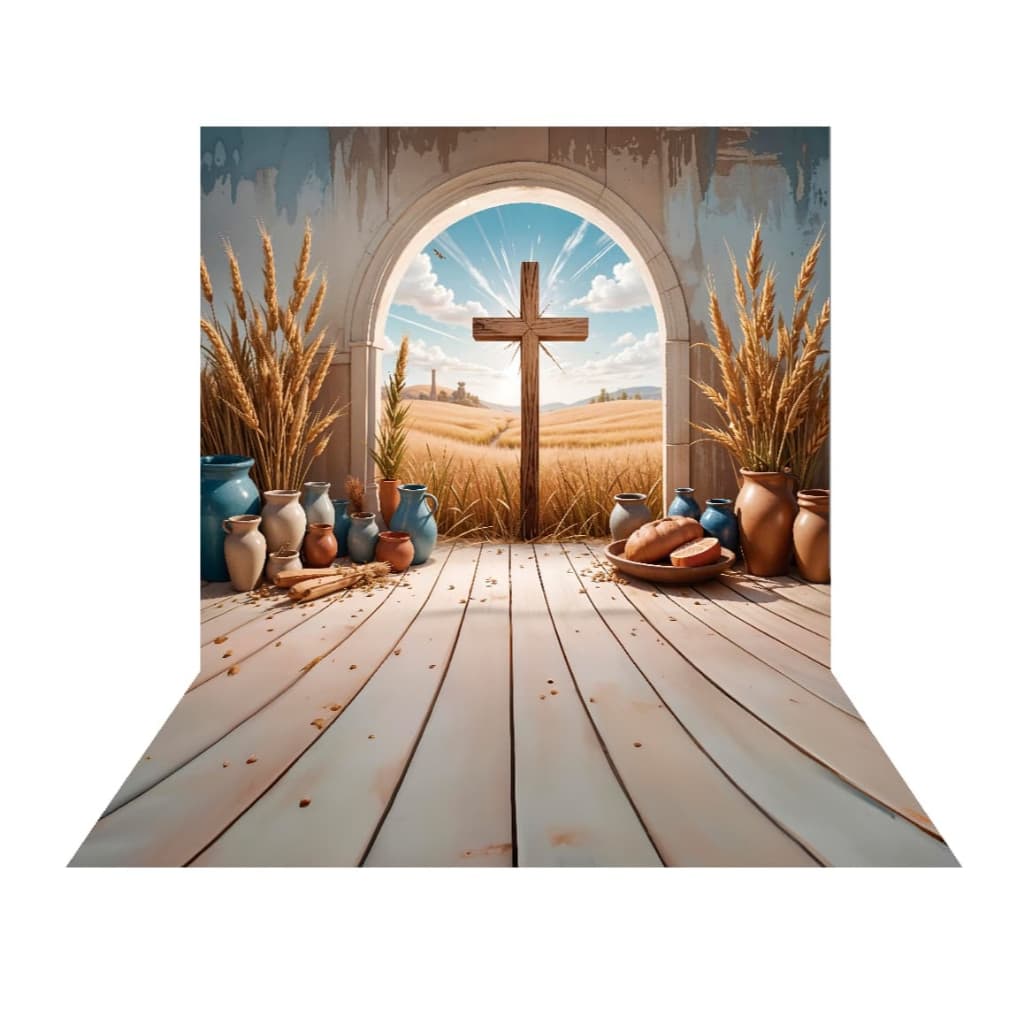 Fundo Fotográfico Páscoa Religiosa Tecido 2,20m x 1,50m F1487
