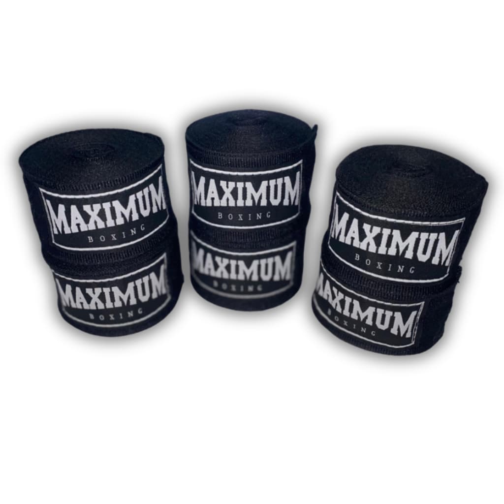 Bandagem Maximum - preta - 5 Metros Para Muay Thai/boxe