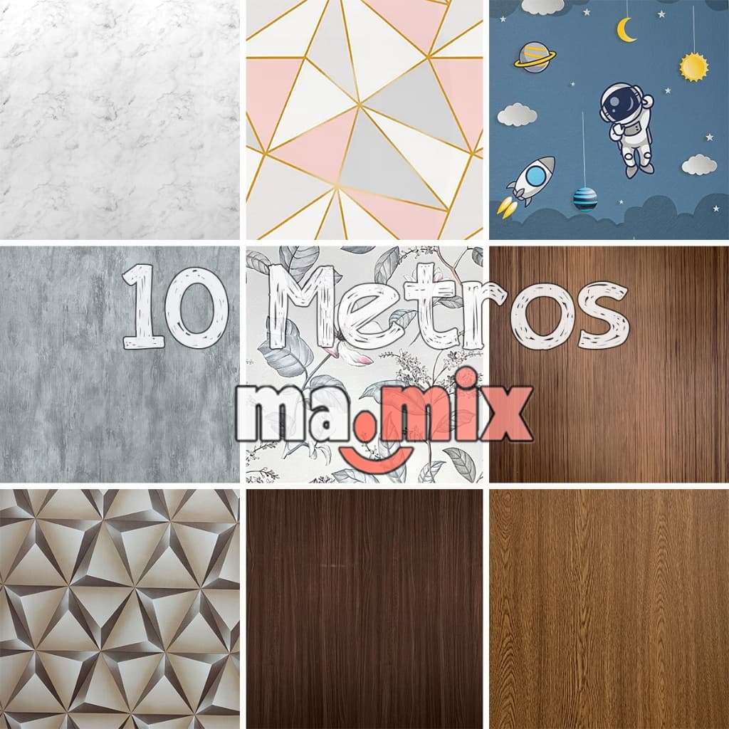 Papel De Parede adesivo - 10 METROS x 45CM quarto Auto-Adesivo 3d Lavável