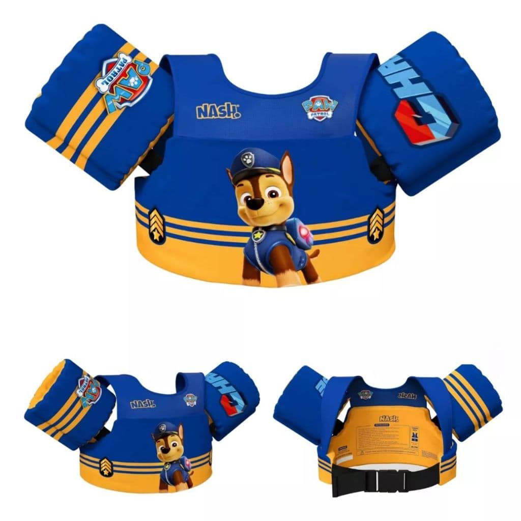 Boia Infantil Colete Salva Vidas Chase Skye Marshal Rubble Patrulha Canina Bob Esponja 25kg
