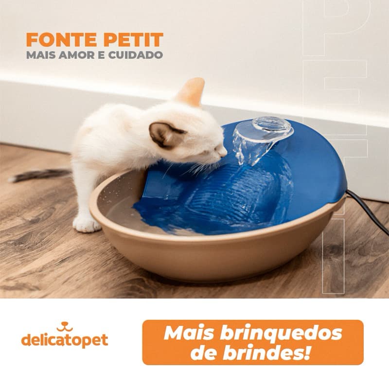 Fonte Petit Bebedouro Para Caes e Gatos Purificador de Agua