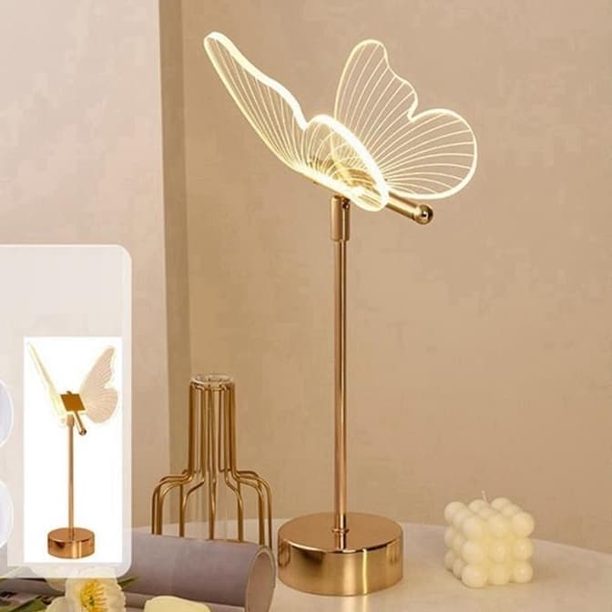 Luminária de Borboleta Fofa Nórdica para Quarto Infantil - Design Minimalista, Luz Noturna Aconchegante bivolt 3cors