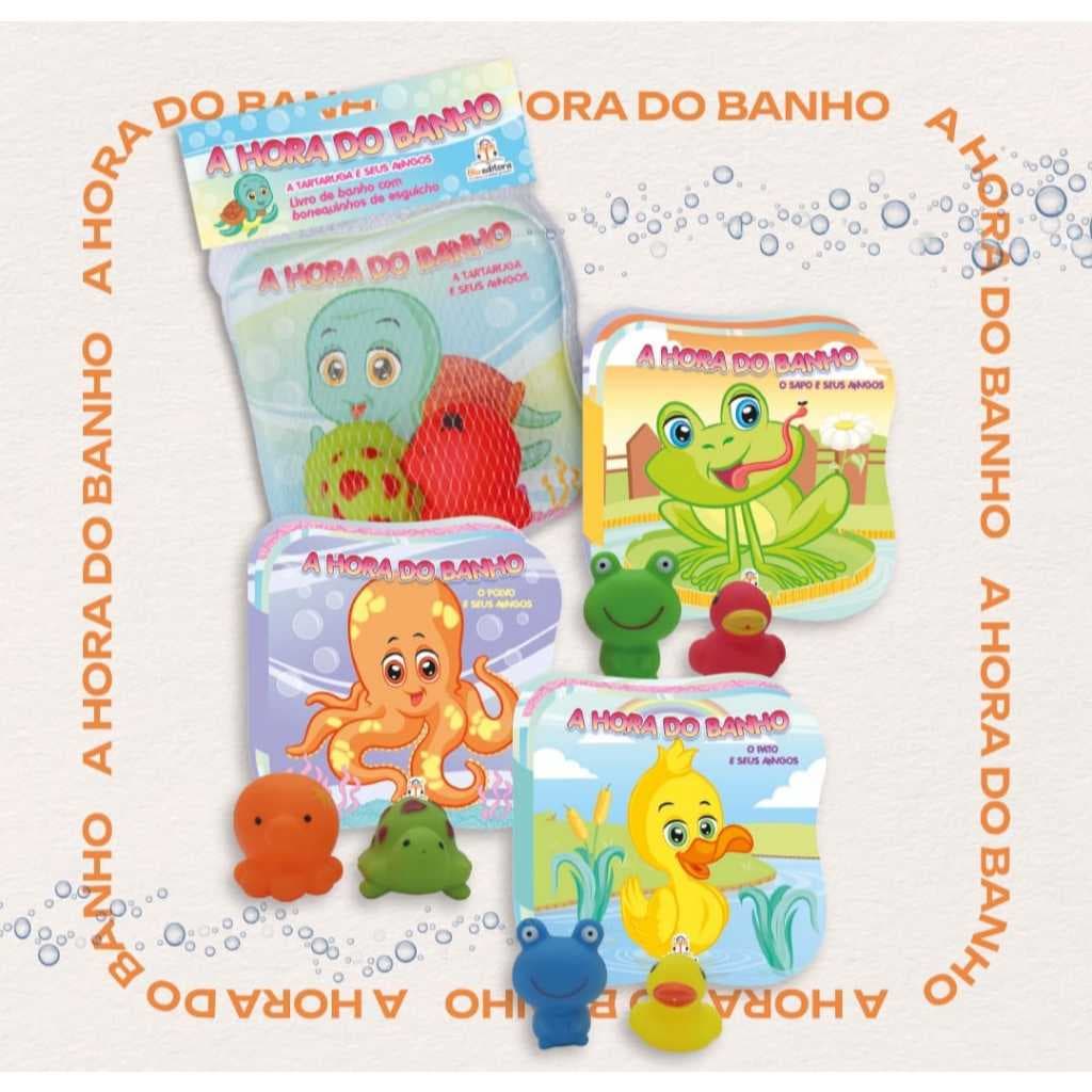 Coleção A Hora do Banho livros para bebês com bonequinhos de esguicho-Blu Editora