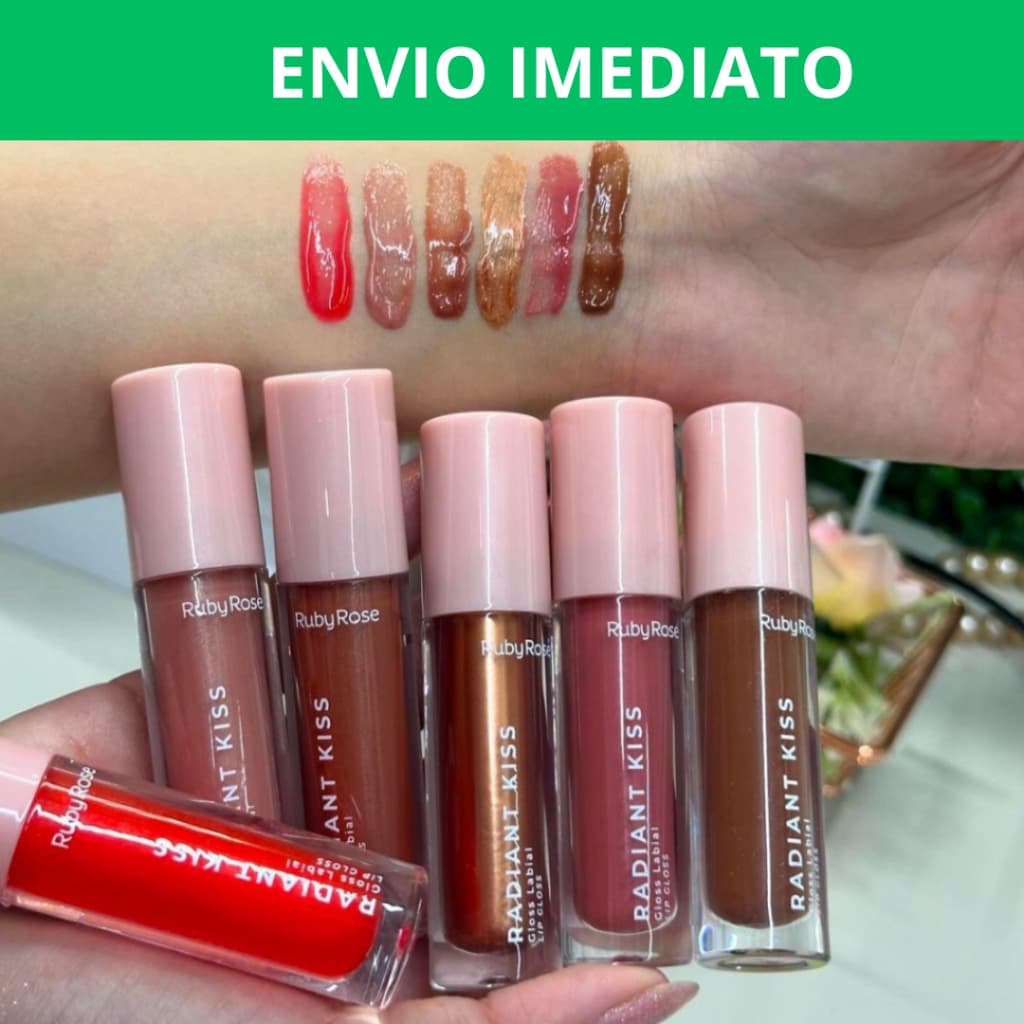 Gloss Labial Radiant Kiss Lip Gloss Linha Rosa Ruby Rose