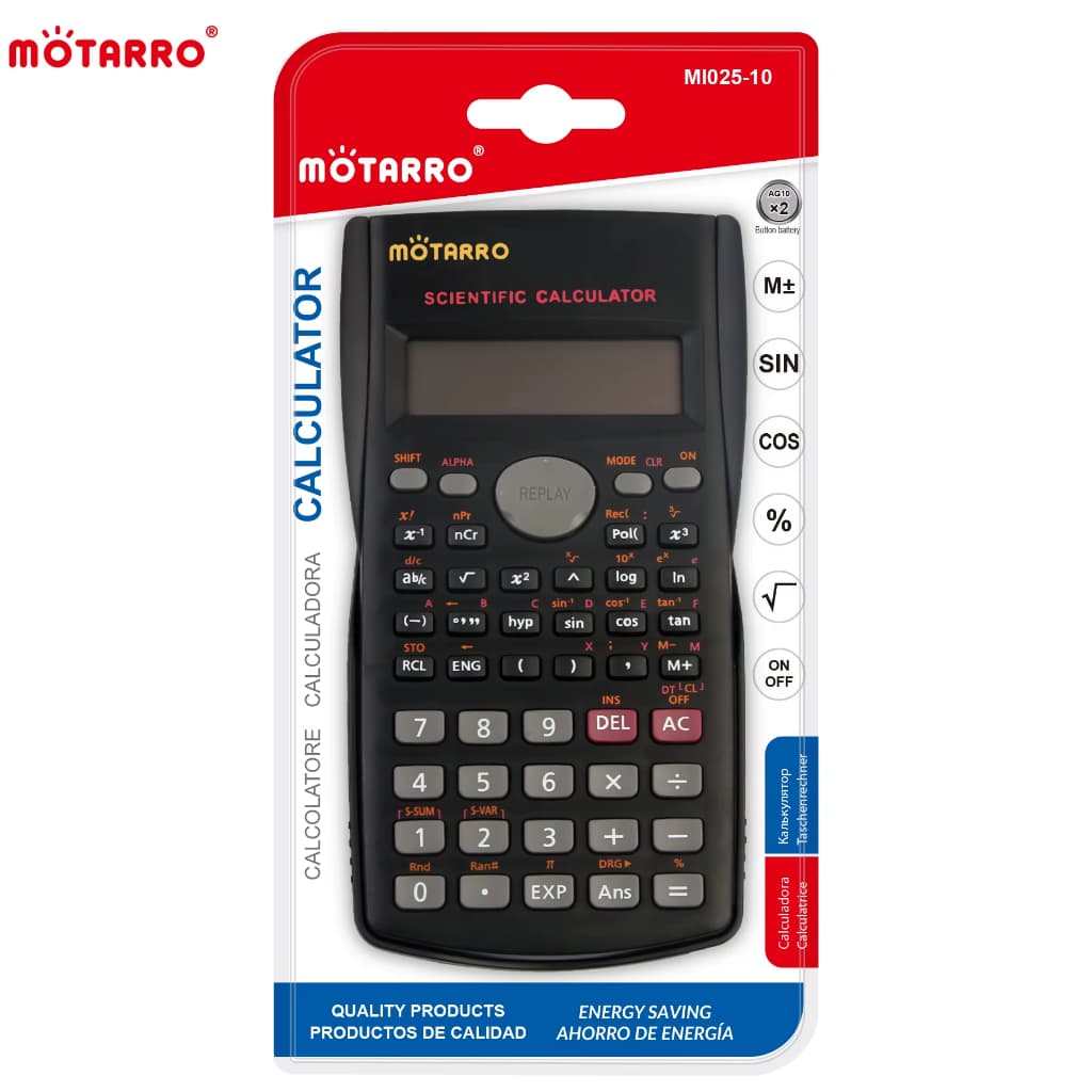 Calculadora Multifuncional MI025-10 Papelaria Escritório Científica Portátil