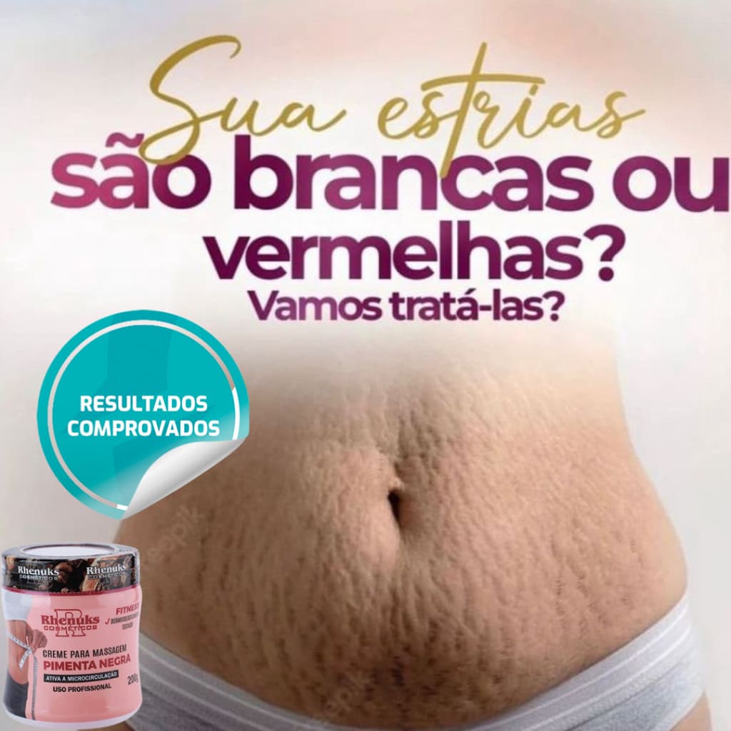 Gel Creme Exterminador Para Estrias Celulite E Gorduras Localizadas