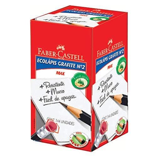 Lápis Preto c/ Borracha Kit c/12  Un. Ecolápis Nº2 Escolar Faber Castell - Produzido com madeira 100% Reflorestada, Cert