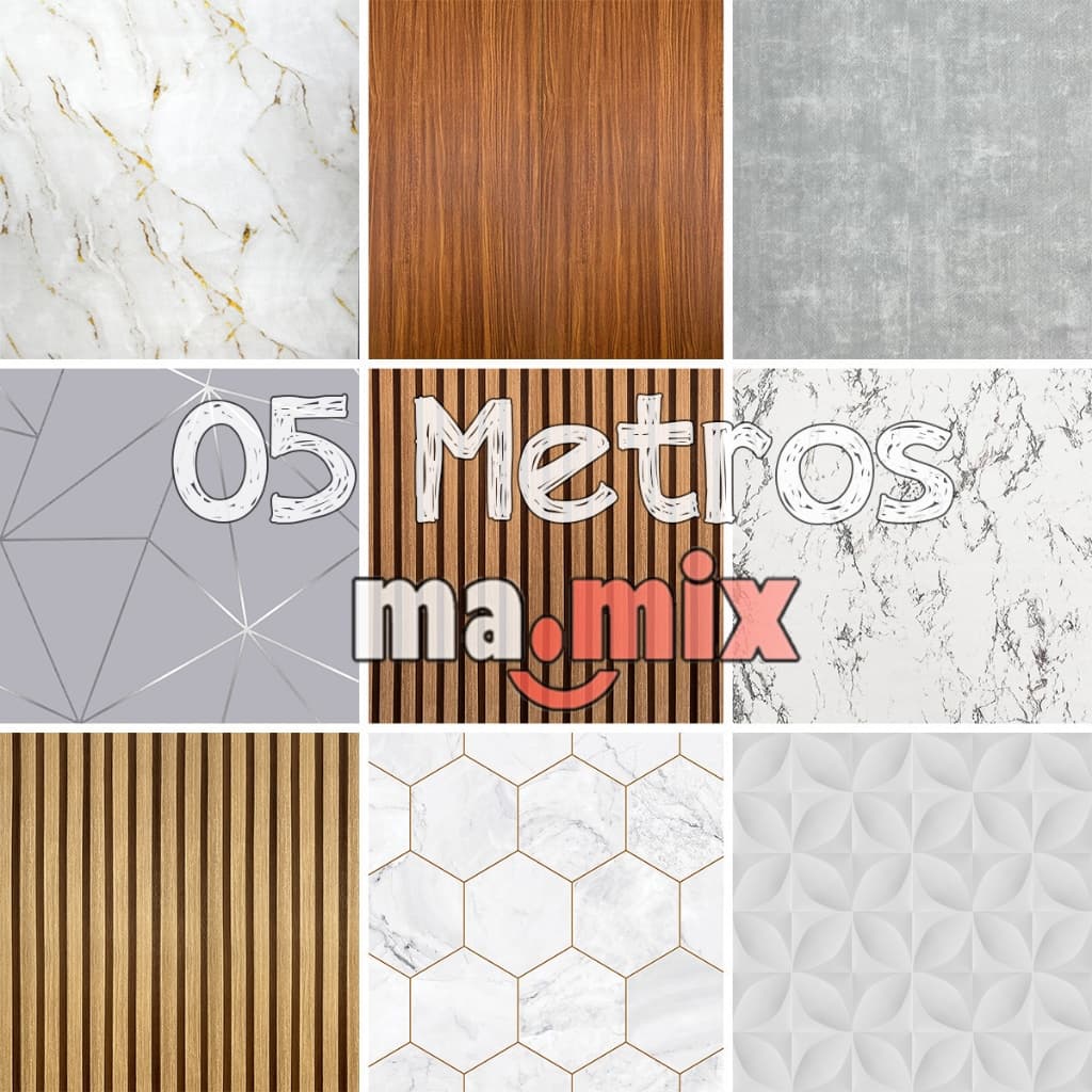 Papel de Parede 5 METROS x 45CM Adesivo Autocolante para Sala, Quarto, Cozinha ou Banheiro Decorado