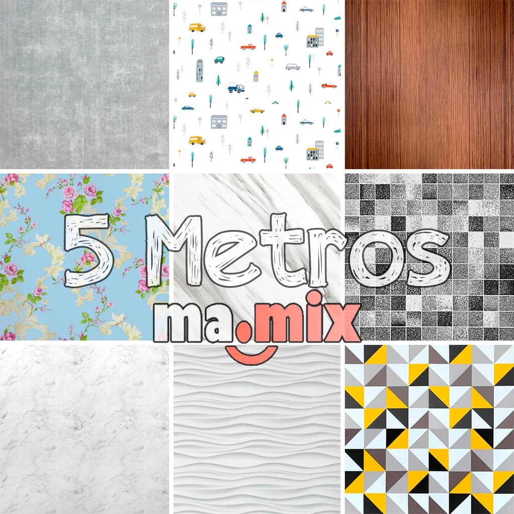 Papel de Parede 5 METROS x 45CM Adesivo Autocolante para Sala, Quarto