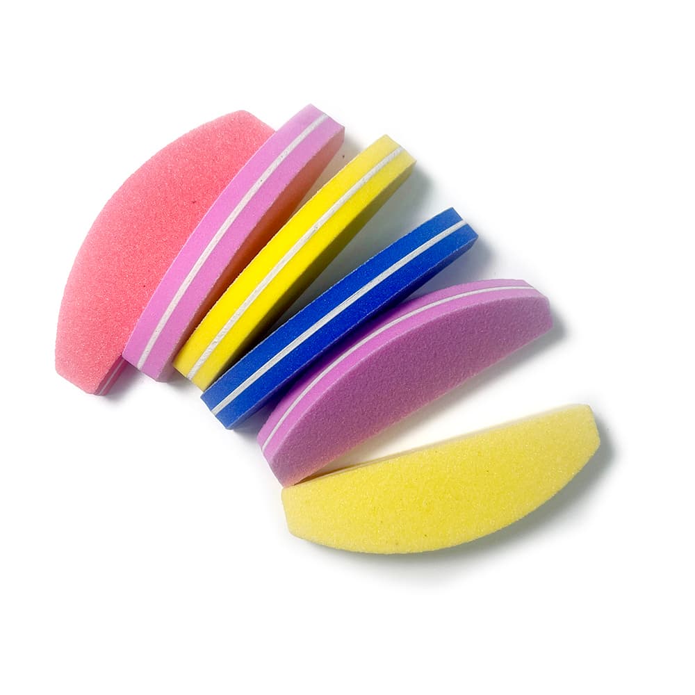 Kit Com 20 unidades MINI LIXA BUFFER BUMERANGUE FECHA POROS COLORIDO