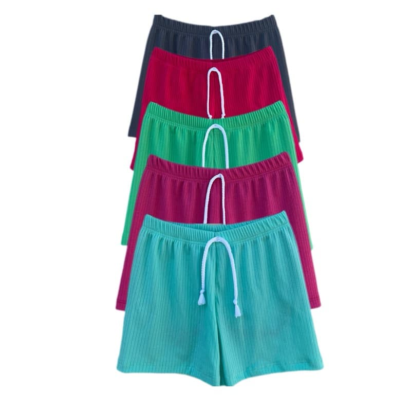 Shorts Feminino infantil canelado do 02 ao 14