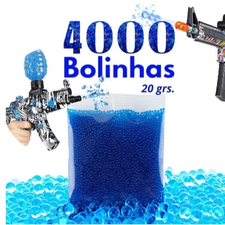 Refil Munição Bolinhas de Gel  4 Mil Orbe Cores Aleatorio