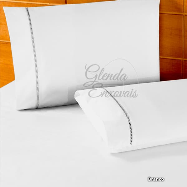 Kit com 6 Fronhas Avulsas (3 Pares) Ponto Palito - 0,50 x 0,70
