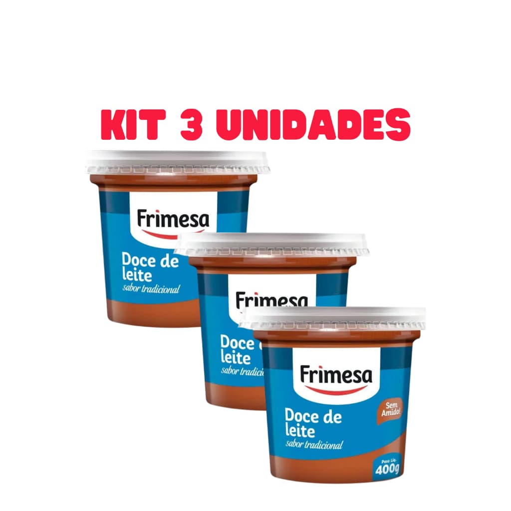 Doce de Leite Frimesa Pote com 400g kit 3 unidades