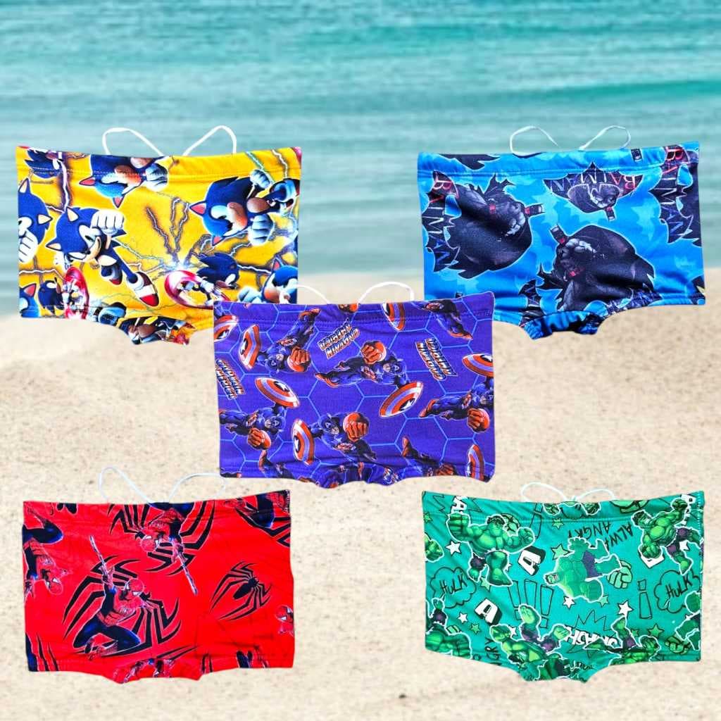 sunga infantil boxer masculina proteçao uv menino box praia banho piscina forro e regulagem nataçao
