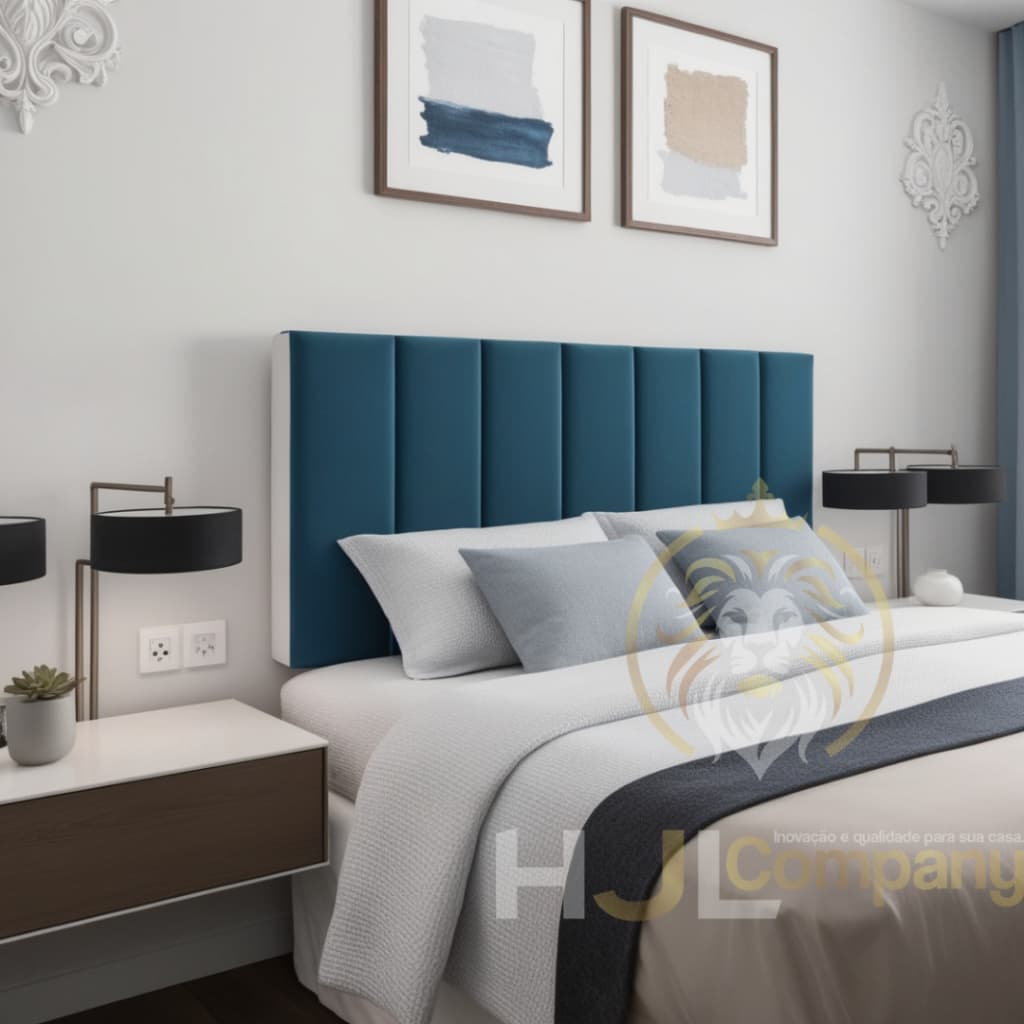 Cabeceira de Cama Modulados Estofada Placa 20x60cm para Cama Box Solteiro, Casal, Quem e King