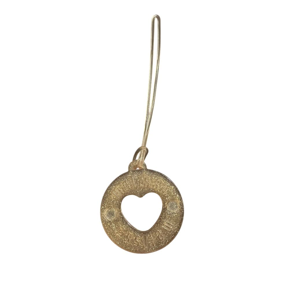 Chaveiro melissa lover keyring glitter dourado