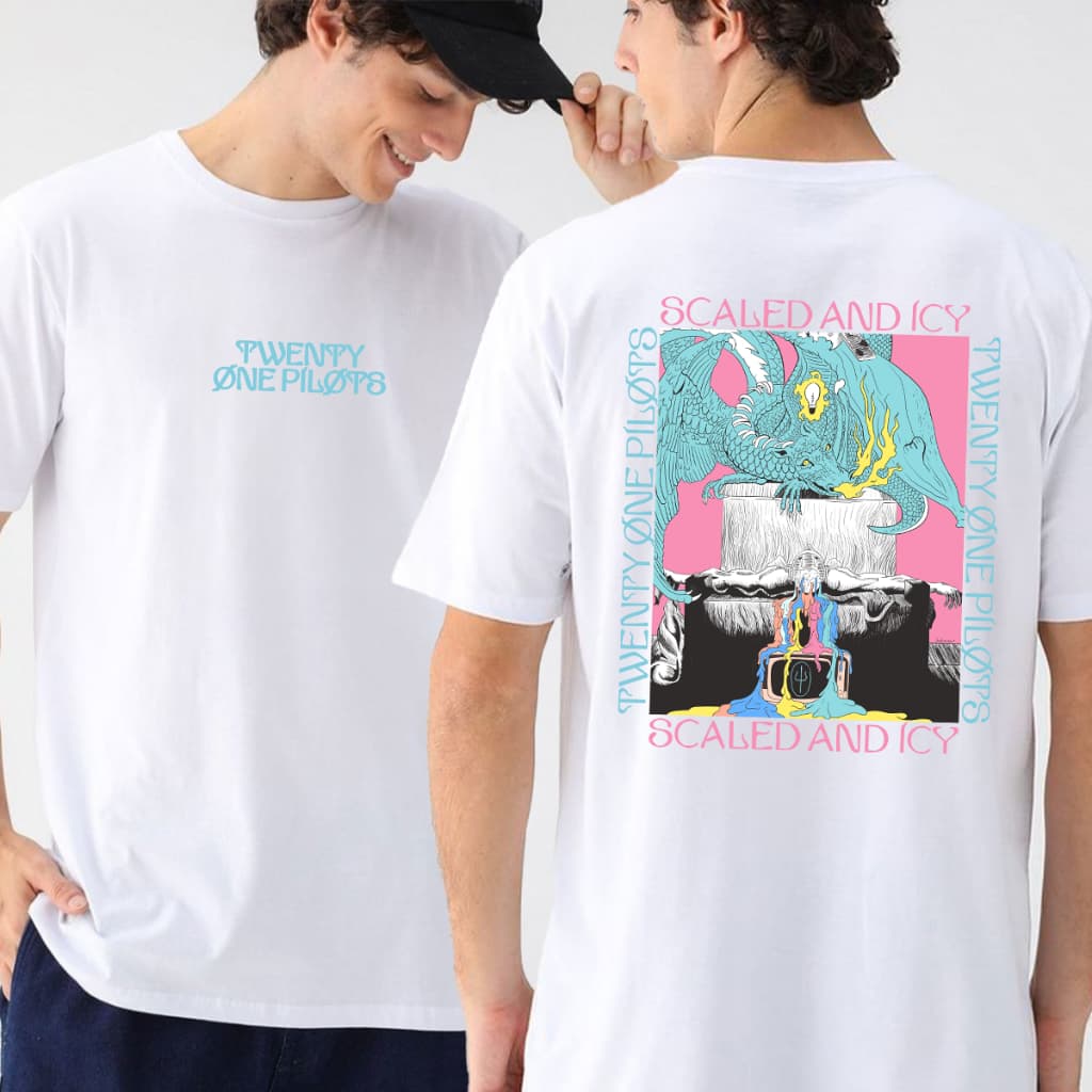 Camisa Camiseta Twenty One Pilots Banda de Rock Unissex 100% Algodão