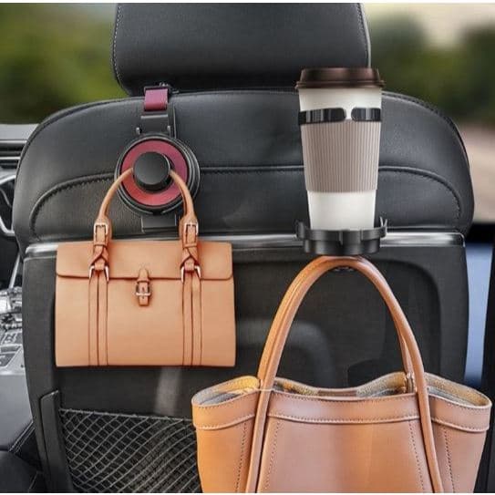 Porta Copo Gancho Multifuncional para Carro  2 em 1Funciona Como Suporte Para Copos e Suporte para Bolsa