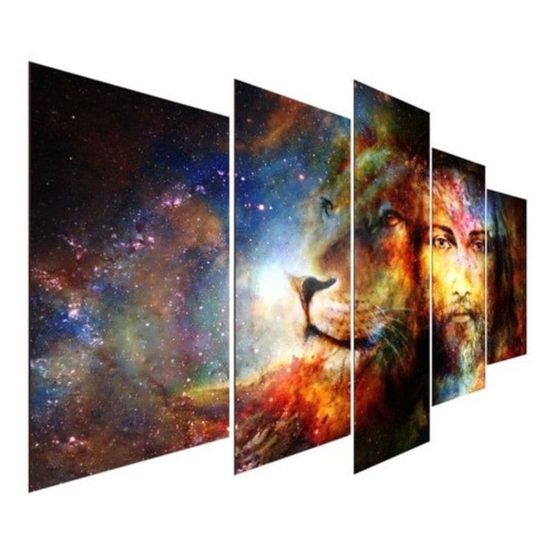 Quadro Decorativo Sala Quarto Jesus Cristo Leão Judá Religioso 4k