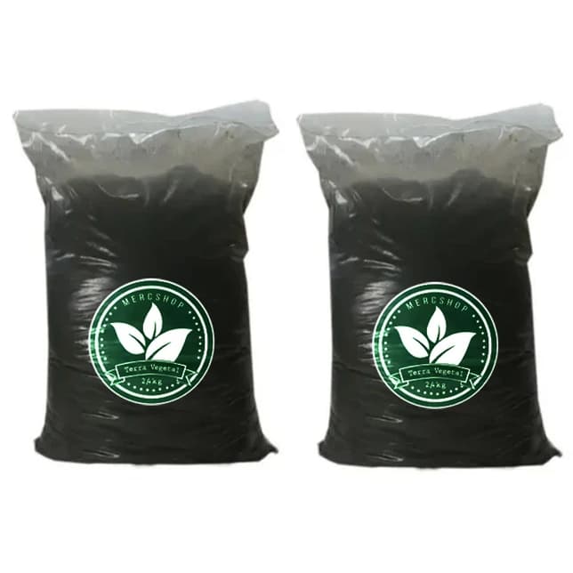 2 Terras Vegetal Plantas Jardim Vasos Composto Orgânico Adubada