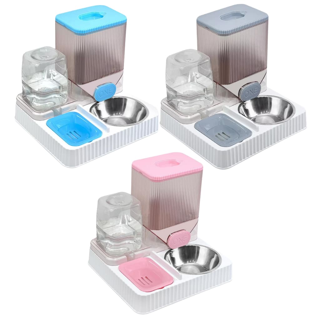 Bebedouro e Comedouro 2em1 Tigela Inox Gravidade Dispensador