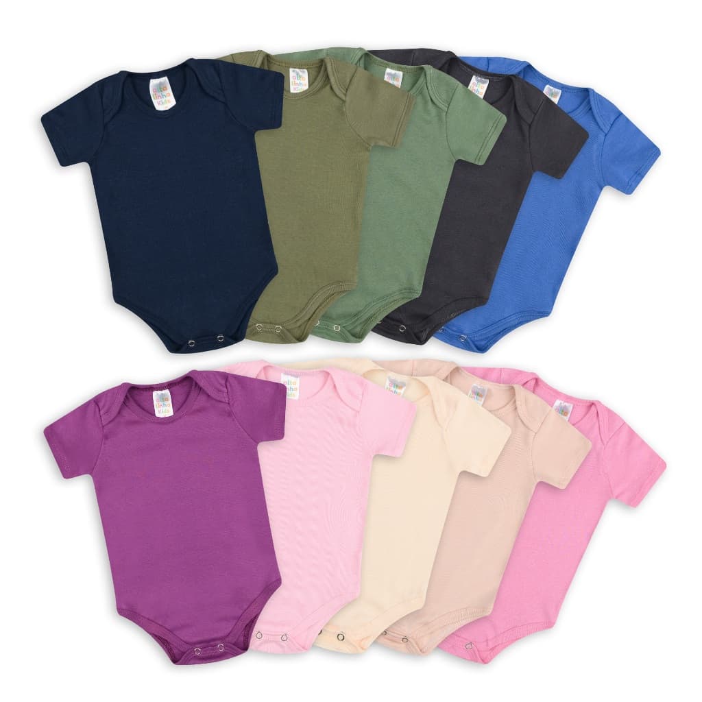 Kit 3 Body Bebês Meninos Meninas Manga Curta 100% Algodao Conforto Qualidade Promo Tamanhos P M G 01