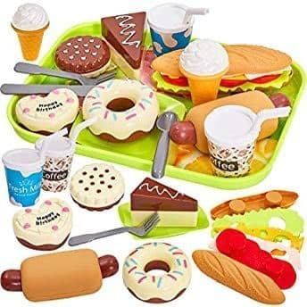 Kit comidinha de brinquedo sortidos- hambúrguer-dog-fritas frutas frutinhas com velcro