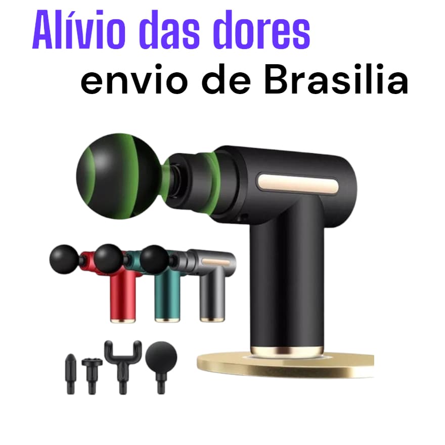 Tira dores Massageador Elétrico Profissional Muscular Pistola Portátil Original Massagem envio de brasilia