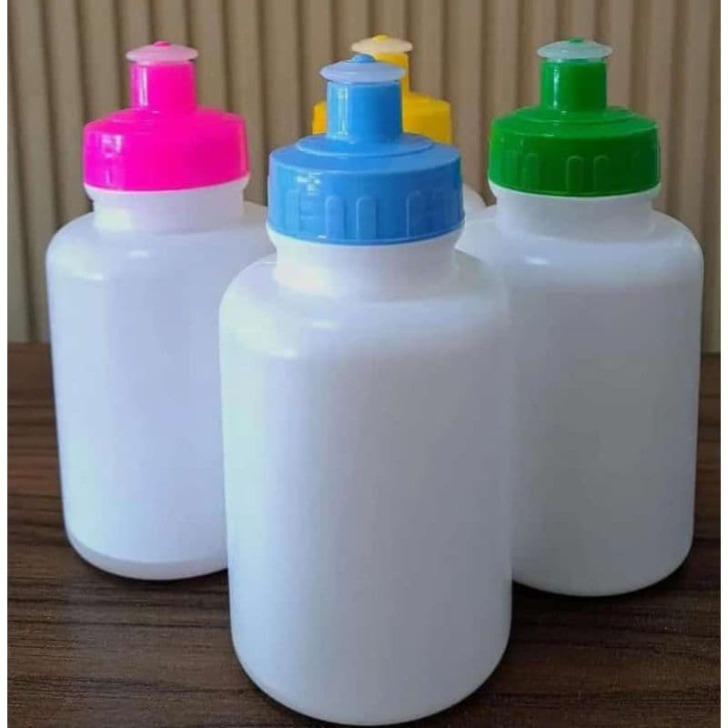 kit c/ 20 Garrafinhas Agua Squeeze Criança Escola Plástico 300ml Para Personalizar