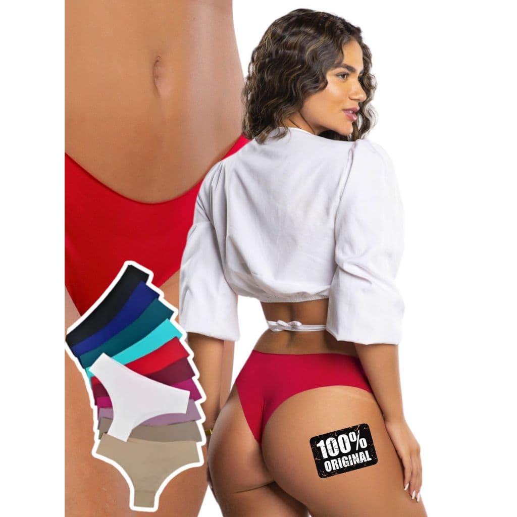 Kit 5 Calcinhas sem costuras corte a laser Premium Promoção