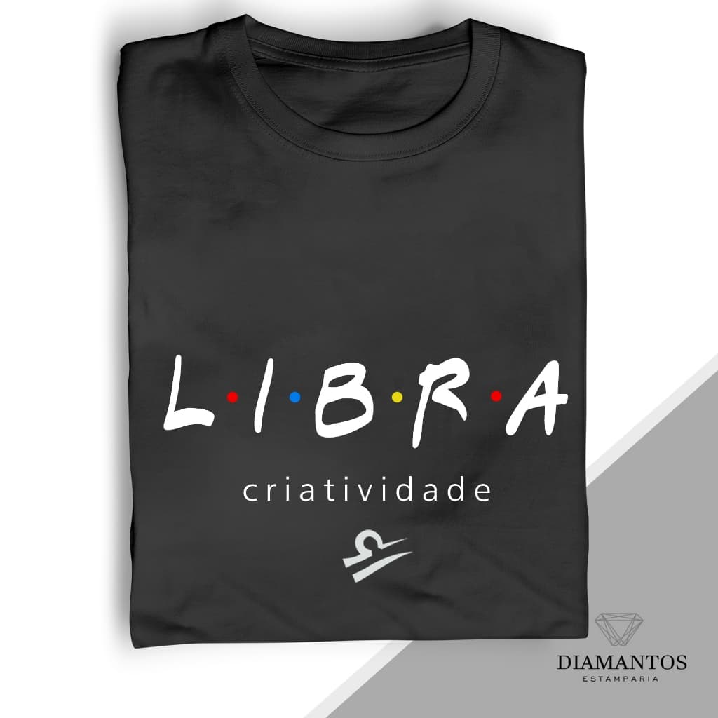 Camiseta T- Shirt Signo Libra Unissex e Babylook Malha em Elastano