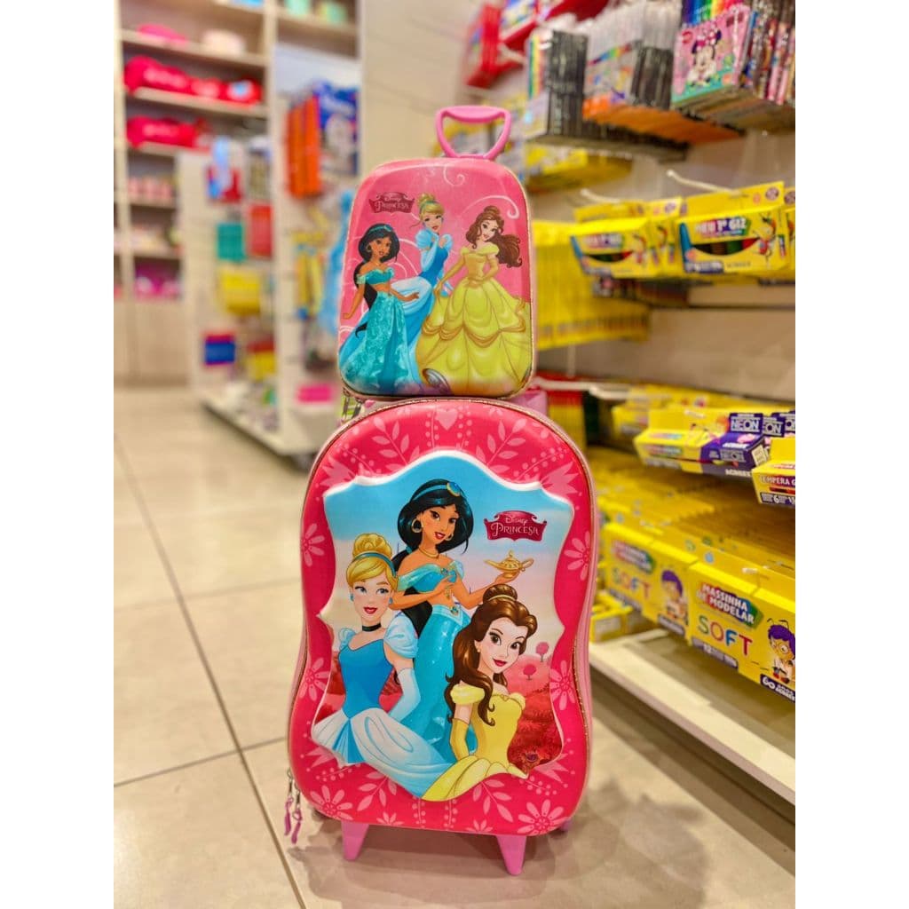 Kit Mochila Infantil Princesas Disney Maxtoy + Lancheira