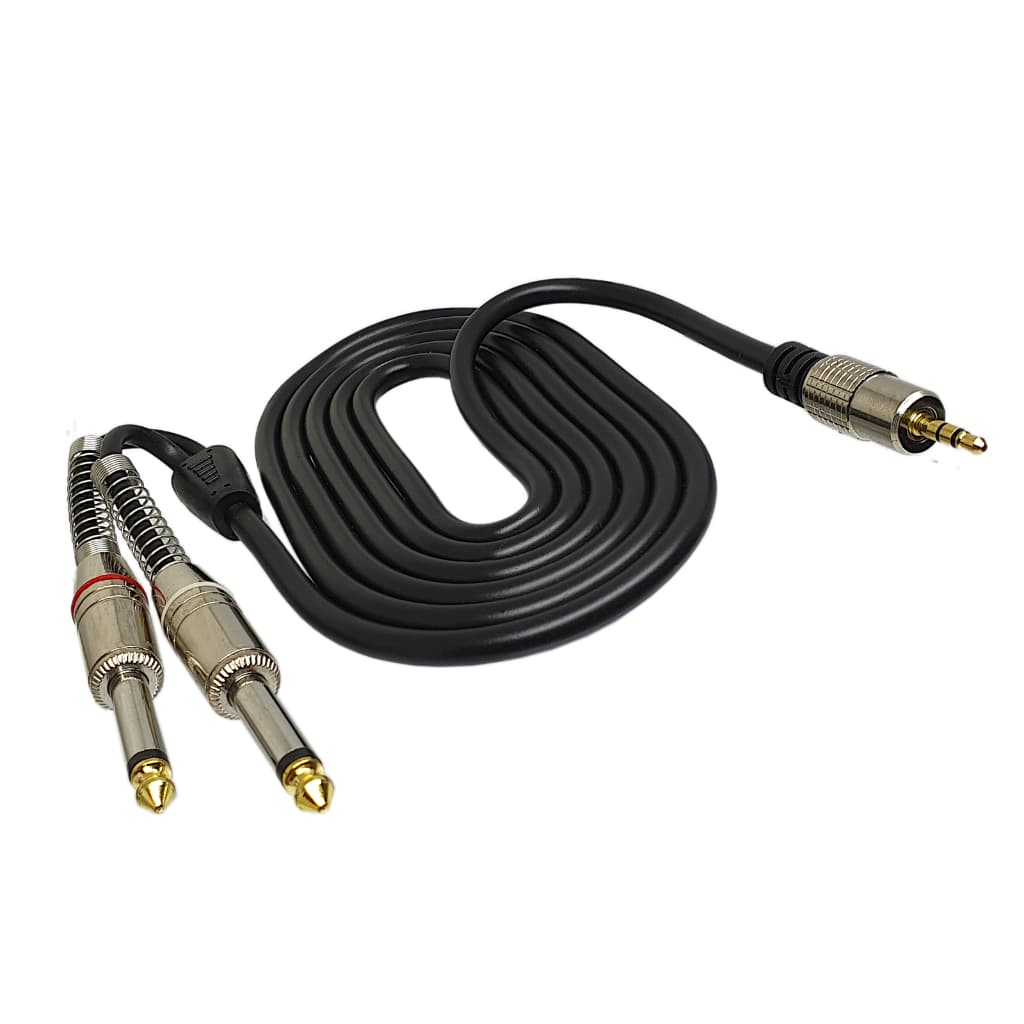 Cabo P2 Estéreo para 2 P10 Mono metálicos1.8Mts