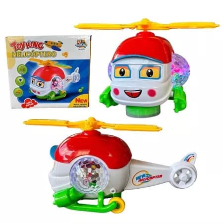 Helicóptero Brinquedo Infantil Bate Volta Com Luz E Son Led